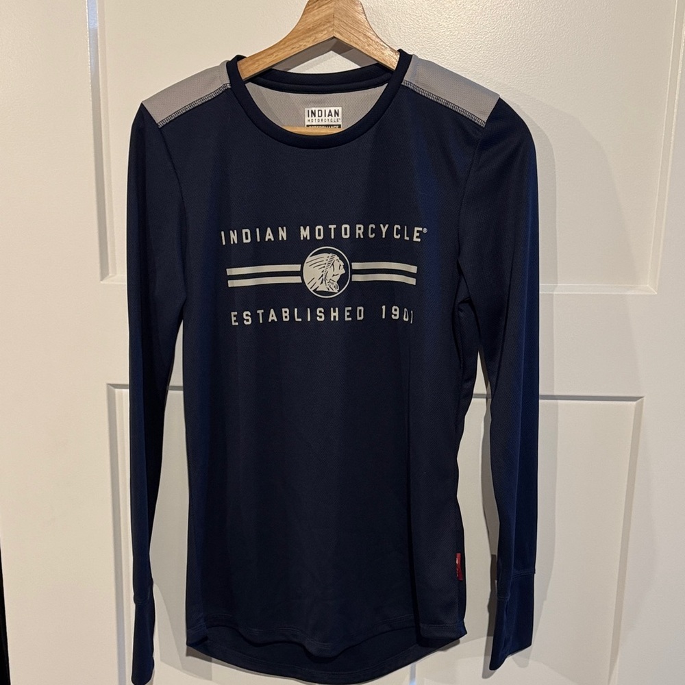 Indian Motorcycle Women’s Navy Long Sleeve Tee